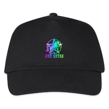 Hail Satan - Unicorn Pentacle Metal funny - Kids’ Baseball Cap - black - Front