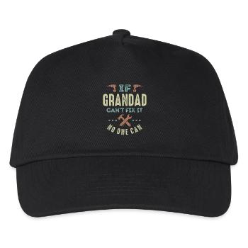Grandad Can t Fix It - Kids’ Baseball Cap - black - Front