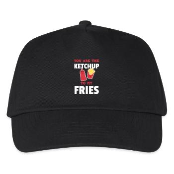 The Ketchup to My Fries Cute Couples T-Shirt - Kids’ Baseball Cap - black - Front