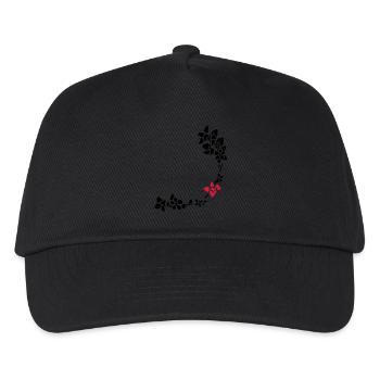 flower around right corner - Kids’ Baseball Cap - black - Front
