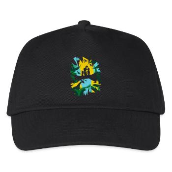 Dschungel Gorilla - Kinder Basecap - Schwarz - Vorne