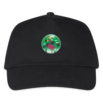 Flamingo Heaven - Kinder Basecap - Schwarz - Vorne