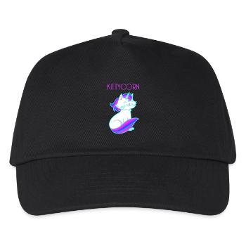 Kittycorn - cat horn - kitten - Kids’ Baseball Cap - black - Front
