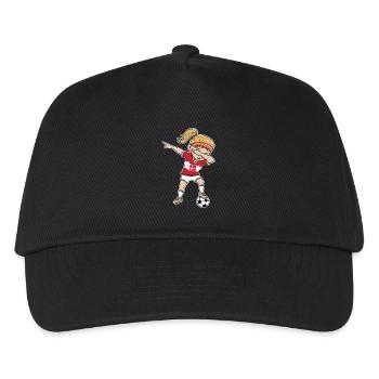 Football World Cup Denmark Gift Dab - Kids’ Baseball Cap - black - Front