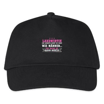Farmer's Shirt Tractors Woman right right - Kids’ Baseball Cap - black - Front