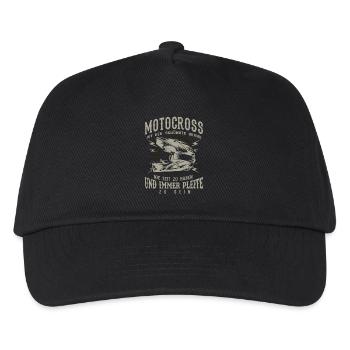 Motocross Shirt · Endurosport · Grund pleite sein - Kinder Basecap - Schwarz - Vorne