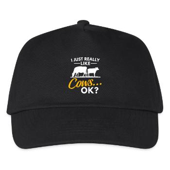 Farmer Shirt · Agriculture · I like cows - Kids’ Baseball Cap - black - Front