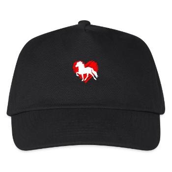 Islandpferd Isländer Islandpony Reiten Tölt Pass - Kinder Basecap - Schwarz - Vorne
