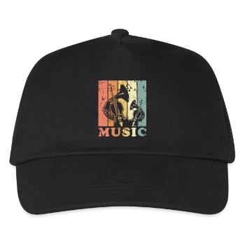 Vintage Klassische Musik - Kinder Basecap - Schwarz - Vorne