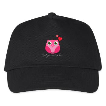 Eule Uhu - Kinder Basecap - Schwarz - Vorne