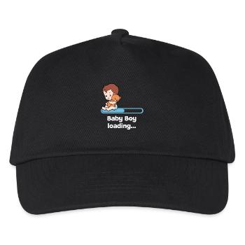 Baby Babybauch Schwangerschaft Eltern Schwanger - Kinder Basecap - Schwarz - Vorne