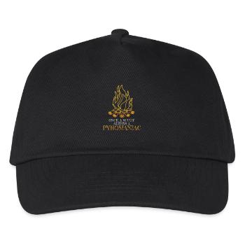 Lagerfeuer - Pfadfinder Pyromane Geschenk - Kinder Basecap - Schwarz - Vorne
