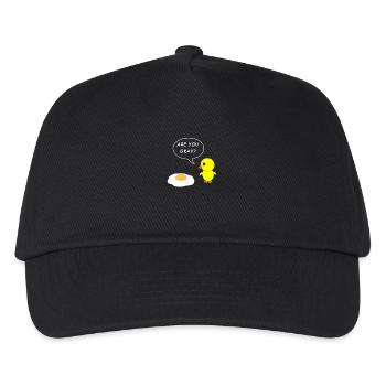 Funny chick and fried egg T-shirt for kids - Kids’ Baseball Cap - black - Front