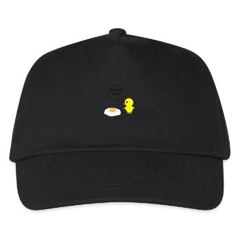 Are You Okay Funny Shirt mit Küken und Spiegelei - Kinder Basecap - Schwarz - Vorne