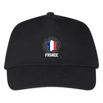 Frankreich - Kinder Basecap - Schwarz - Vorne