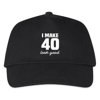 40 years - Kids’ Baseball Cap - black - Front