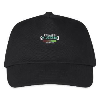 Fitness Gym Workout Pumpen Gewichtheben Training - Kinder Basecap - Schwarz - Vorne