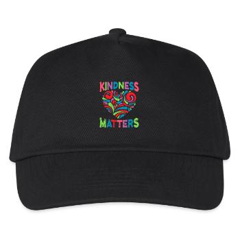 Kindness Matters - love heart kids - Kids’ Baseball Cap - black - Front