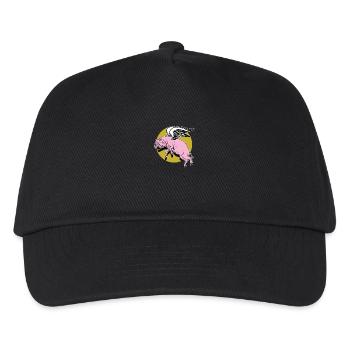 Flying Pig - Kinder Basecap - Schwarz - Vorne