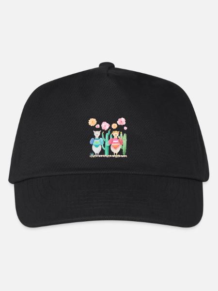 Lama Walk - Kinder Basecap - Schwarz
