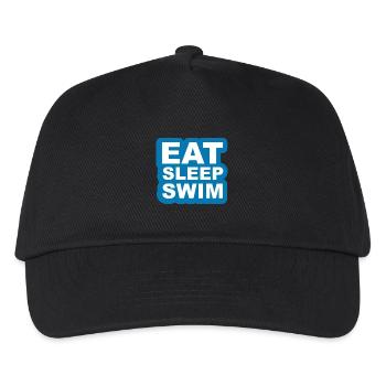 Manger, dormir, nager! - Cadeau - Casquette de baseball Enfant - noir - Devant