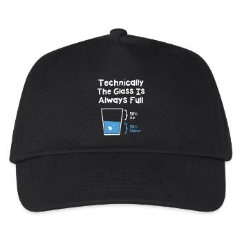 Technically The Glass Is Always Full - Kids’ Baseball Cap - black - Front