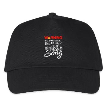 Warning may spontaneously break into Song - Kids’ Baseball Cap - black - Front