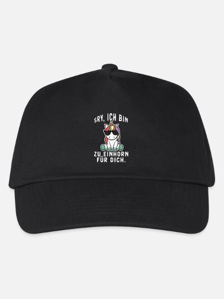 Einhorn ich bin zu Einhorn für dich Geschenk - Kinder Basecap - Schwarz
