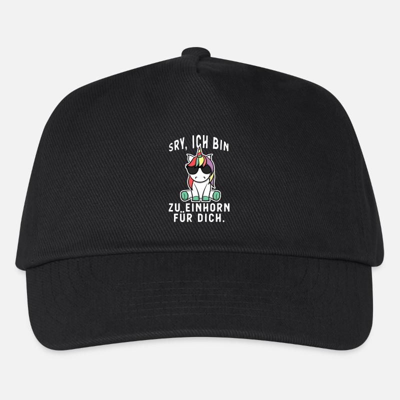 Einhorn ich bin zu Einhorn für dich Geschenk - Kinder Basecap - Schwarz