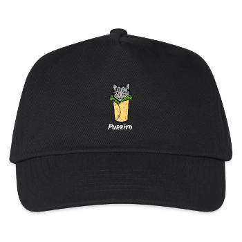 Cat Burrito Meow Cat lover cat lover - Kids’ Baseball Cap - black - Front
