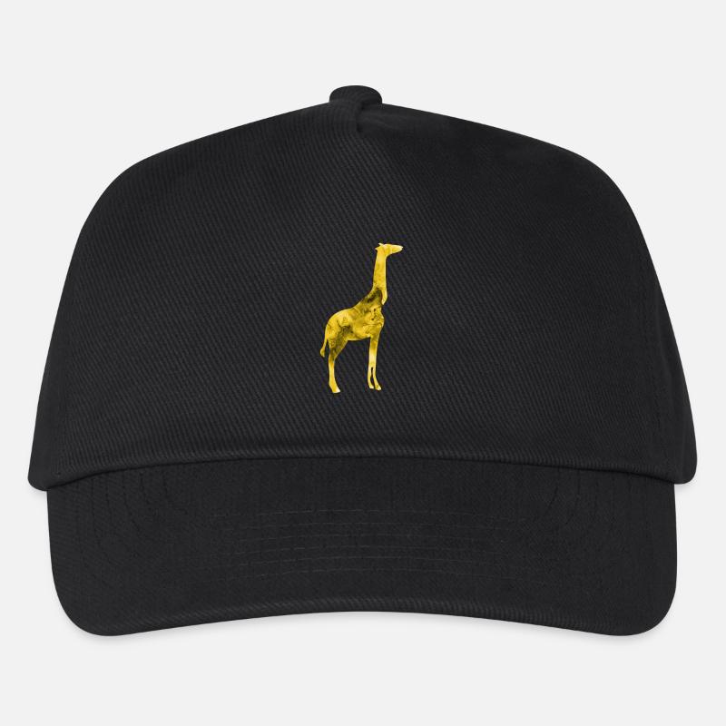 Giraffe lustige Tiere Aquarell T Shirt Kinder Gesc - Kinder Basecap - Schwarz