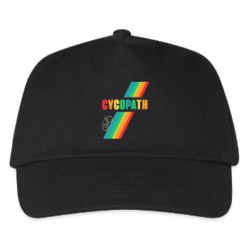 Retro Vintage Cycopath Bicycle Road Bike T-Shirt - Kids’ Baseball Cap - black - Front