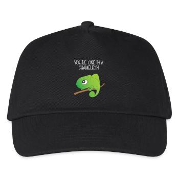 Reptil - Chamäleon - Chamäleons - Geschenk - Kinder Basecap - Schwarz - Vorne