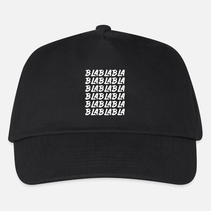 Bla Bla Bla Bla Bla Dummes Geschwätz Labern - Kinder Basecap - Schwarz