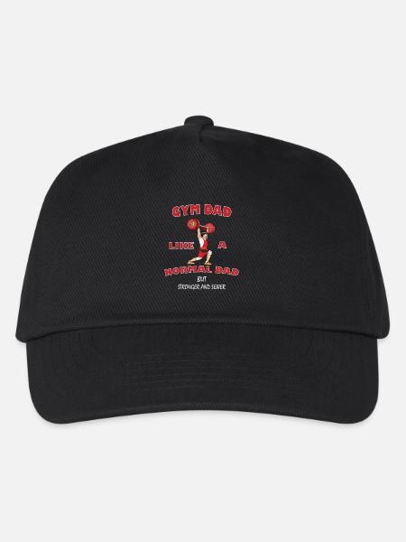 GYM DAD- Fitness Vater Lustiges Geschenk Gym Papa - Kinder Basecap - Schwarz