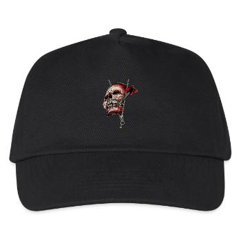 Dart Shirt Skull Zip V2 RAHMENLOS Design - Kinder Basecap - Schwarz - Vorne
