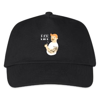 Tattoo Motiv - Dad Life - Tätowiert Kunst Tinte - Kinder Basecap - Schwarz - Vorne