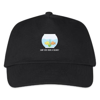 Fisch - Fischhalter - Aquarist - Lustig - Lol - Kinder Basecap - Schwarz - Vorne
