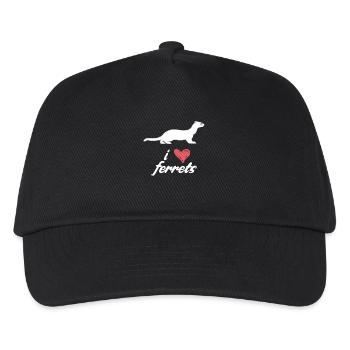 Frettchenfreund - Frettchen - Ich liebe Frettchen - Kinder Basecap - Schwarz - Vorne