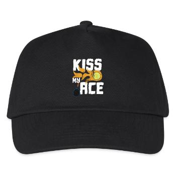 Tennis né pour servir Serve Ass Raquette - Casquette de baseball Enfant - noir - Devant
