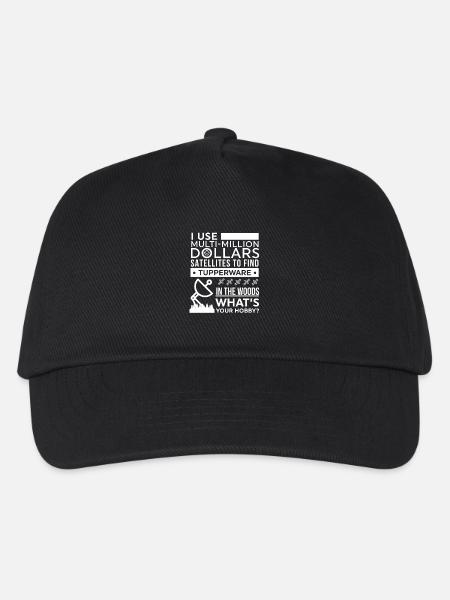 Geocaching Hobby Design - Kinder Basecap - Schwarz