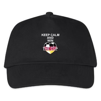 Fussball Deutschland 2018 Weltmeister Keep Calm - Kinder Basecap - Schwarz - Vorne