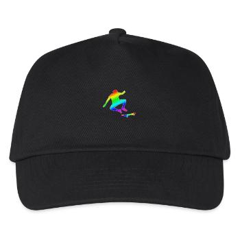 Skateboarding T-shirt Kühler Silhouette-Skate gay - Kinder Basecap - Schwarz - Vorne