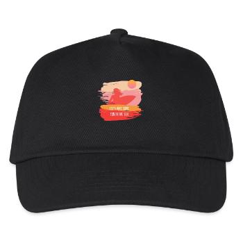 Sommer Spruch Surfen - Kinder Basecap - Schwarz - Vorne