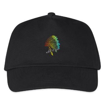 Sauvage et libre indiens amérindiens sauvages et libres - Casquette de baseball Enfant - noir - Devant