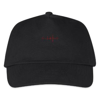 Battement cardiaque d'avion ECG - Casquette de baseball Enfant - noir - Devant