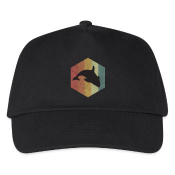 killer whale - Kids’ Baseball Cap - black - Front