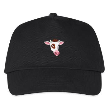 Chemise végétarienne végétarienne cadeau de visage de vache - Casquette de baseball Enfant - noir - Devant