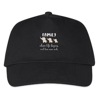 Eléphant - Amant éléphant - T-shirt éléphant - Casquette de baseball Enfant - noir - Devant