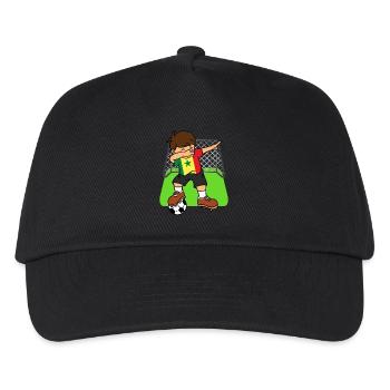 Senegal Soccer Ball Dabbing Kid senegalesischen - Kinder Basecap - Schwarz - Vorne